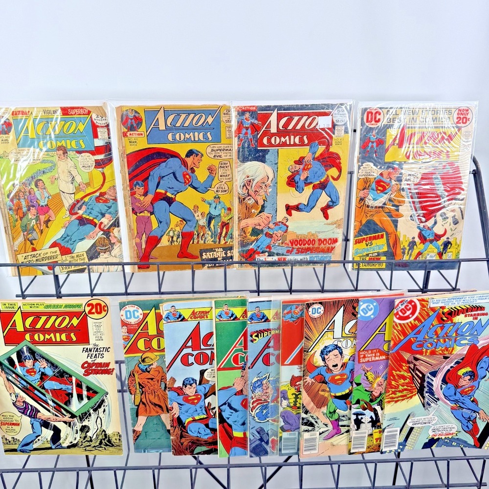 Action Superman 403 410 413 414 421 446 451 453 458 463 466 470 497‎ lot Key